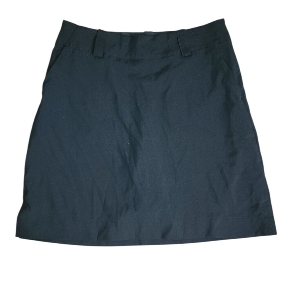Nike Golf Skort Womens Size‎ 4 Solid Black Fit Dry Outdoor Sports Pockets